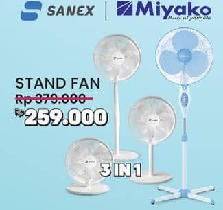 Promo Harga SANEX / MIYAKO Stand Fan 3 in 1  - COURTS