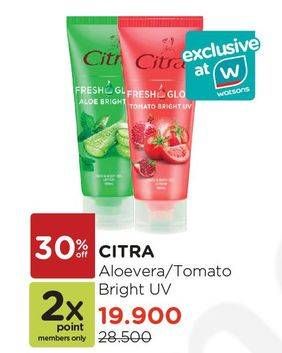 Promo Harga CITRA Fresh Glow Multifunction Gel Tomato, Aloe Vera  - Watsons