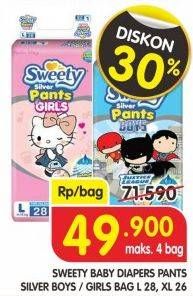 Promo Harga Sweety Silver Pants Boy/ Girls L28, XL26  - Superindo