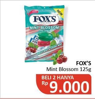 Promo Harga FOXS Crystal Candy Mint Blossom per 2 pouch 125 gr - Alfamidi