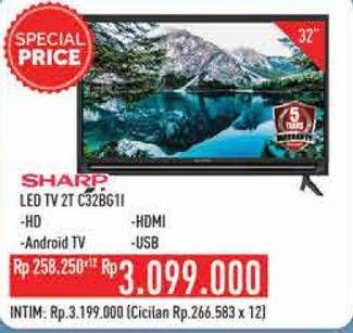 Promo Harga SHARP 2T-C32BG1 | LED TV 32 inch  - Hypermart