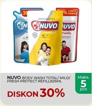 Promo Harga Nuvo Body Wash Total Protect, Mild Protect, Fresh Protect 825 ml - Yogya