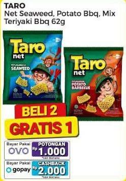 Promo Harga Taro Net Seaweed, Potato BBQ, Mix Teriyaki Barbeque 65 gr - Alfamart