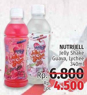 Promo Harga NUTRIJELL Jelly Shake Guava Flavor, Lychee Flavor 340 ml - LotteMart