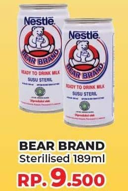 Promo Harga Bear Brand Susu Steril 189 ml - Yogya
