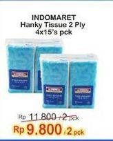 Promo Harga INDOMARET Hanky Tissue per 4 bag 15 sheet - Indomaret