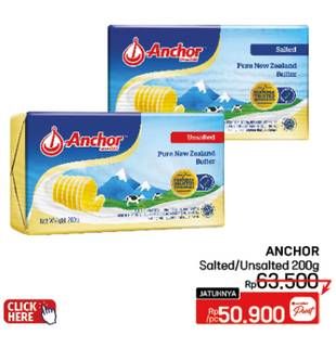 Promo Harga Anchor Butter Salted, Unsalted 227 gr - LotteMart