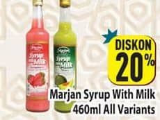 Promo Harga Marjan Syrup with Milk All Variants 460 ml - Hypermart