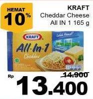 Promo Harga KRAFT All in 1 Cheddar 165 gr - Giant