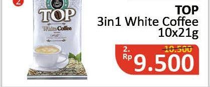 Promo Harga TOP COFFEE White Coffee per 10 sachet 21 gr - Alfamidi