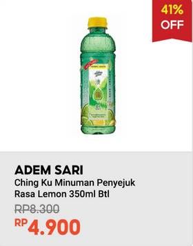 Promo Harga Adem Sari Ching Ku Herbal Lemon 350 ml - Indomaret