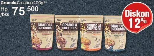 Promo Harga HUNDRED SEEDS Granola Creations 400 gr - Carrefour