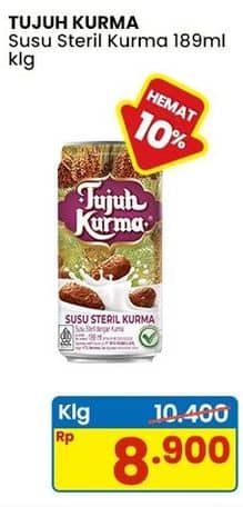 Promo Harga Tujuh Kurma Susu Steril Kurma 200 ml - Indomaret
