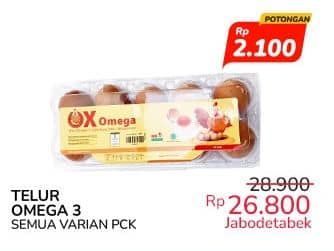 Promo Harga Telur Ayam Omega 3 10 pcs - Indomaret