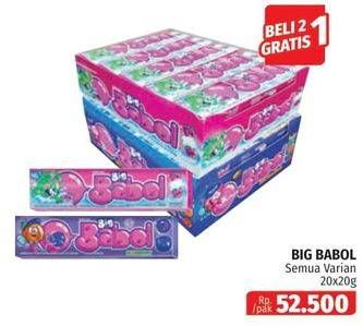 Promo Harga BIG BABOL Candy Gum All Variants per 20 pcs 20 gr - Lotte Grosir