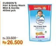 Promo Harga CUSSONS BABY Hair & Body Wash Mild Gentle 400 ml - Indomaret