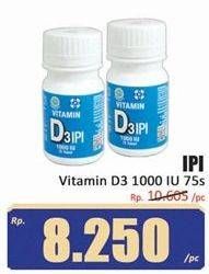 Promo Harga IPI Vitamin D3 1000 IU 75 pcs - Hari Hari
