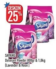 Promo Harga Sayang Detergent Powder Lavender, Rose 800 gr - Hypermart