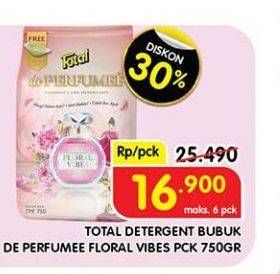 Promo Harga Total Detergent Powder de Perfumee 750 gr - Superindo