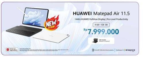 Promo Harga Huawei MatePad Air 11.5 Inch 8GB + 128GB  - Erafone