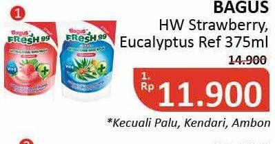 Promo Harga BAGUS Hand Wash Eucalyptus, Strawberry 375 ml - Alfamidi