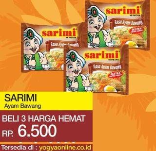 Promo Harga SARIMI Mi Instan Ayam Bawang per 3 pcs - Yogya