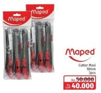 Promo Harga MAPED Cutter 18mm per 3 pcs - Lotte Grosir