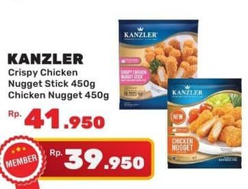 Promo Harga Kanzler Chicken Nugget Stick Crispy, Original 450 gr - Yogya