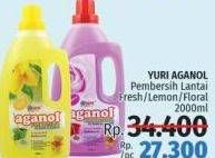 Promo Harga YURI AGANOL Floor Cleaner Morning Fresh, Lemon Fresh, Floral 2000 ml - LotteMart