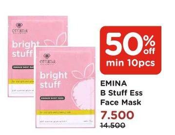 Promo Harga EMINA Bright Stuff Essence Sheet Mask  - Watsons
