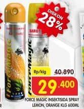 Promo Harga Force Magic Insektisida Spray Lemon, Orange 600 ml - Superindo