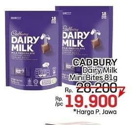 Promo Harga Cadbury Dairy Milk Share Bag 81 gr - LotteMart