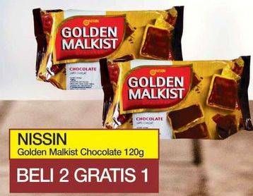 Promo Harga NISSIN Golden Malkist Chocolate 120 gr - Yogya