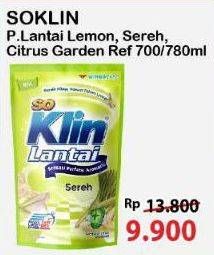 Promo Harga So Klin Pembersih Lantai Kuning Citrus Lemon, Sereh Lemongrass, Citrus Garden 700 ml - Alfamart