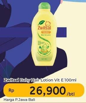 Promo Harga Zwitsal Natural Baby Hair Lotion Sweet Almond Vit E 100 ml - Carrefour