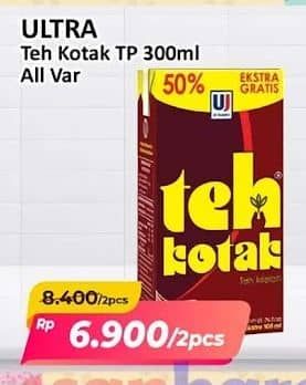 Promo Harga Ultra Teh Kotak All Variants 300 ml - Alfamart