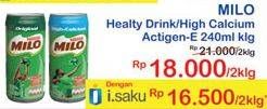 Promo Harga MILO Susu UHT Calcium, Original per 2 kaleng 240 ml - Indomaret