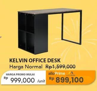 Promo Harga Kelvin Office Desk 120 X 75 X 60 Cm  - Carrefour