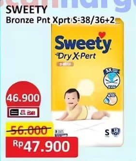 Promo Harga Sweety Bronze Pants Dry X-Pert S36+2 38 pcs - Alfamart