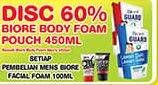 disc 60% biore body foam setiap pembelian mens biore facial foam 100ml