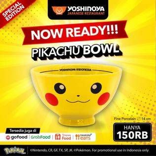 Promo Harga Yoshinoya Pokemon Bowl Pikachu  - Yoshinoya