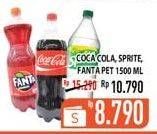 Promo Harga COCA COLA/FANTA/SPRITE 1500ml  - Hypermart