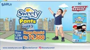 Promo Harga Sweety Silver Pants L28, XL26  - Indomaret