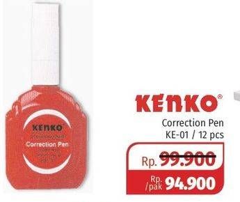 Promo Harga KENKO Correction Pen KE 01 12 pcs - Lotte Grosir