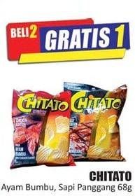 Promo Harga CHITATO Snack Potato Chips Ayam Bumbu, Sapi Panggang 68 gr - Hari Hari