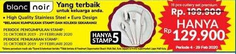 Promo Harga BLANC NOIR Cutlery Set Premium 16 pcs - Hypermart