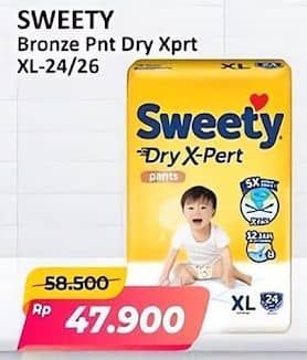Promo Harga Sweety Bronze Pants Dry X-Pert XL24, XL26 24 pcs - Alfamart