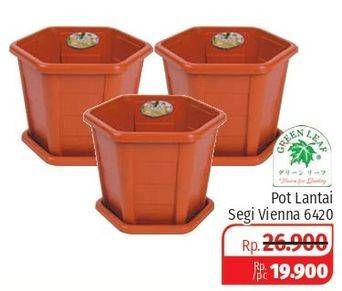 Promo Harga GREEN LEAF Pot Lantai Segi Vienna  - Lotte Grosir