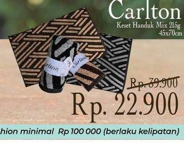 Promo Harga Carlton Keset Handuk Mix 45x70cm 215 gr - Yogya