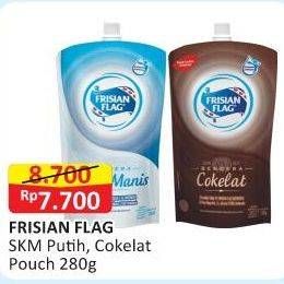 Promo Harga FRISIAN FLAG Susu Kental Manis Putih, Cokelat 280 gr - Alfamart